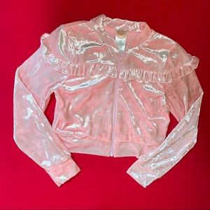 velvet girls skirt and jacket set / size: M (7-8)